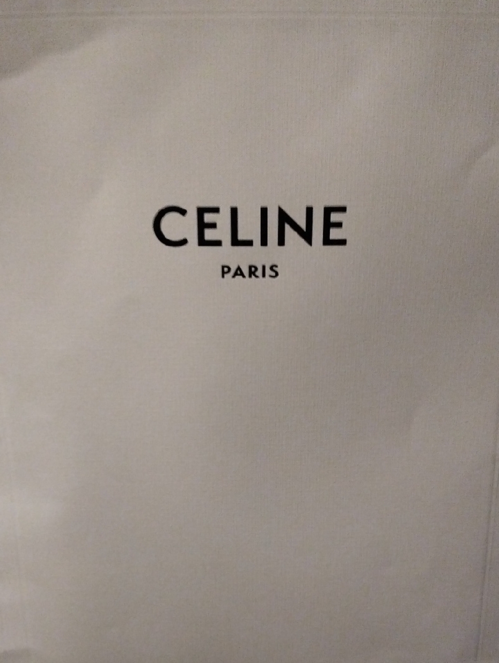 Celine White Paper Bag